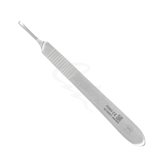 Dermaplaning Handle Stainless Steel No 3 (fits size 10 blades)