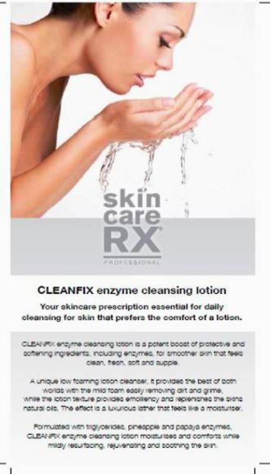 skincareRX CleanFIX Enzyme Cleansing Lotion DL Flyer - 50 Pack