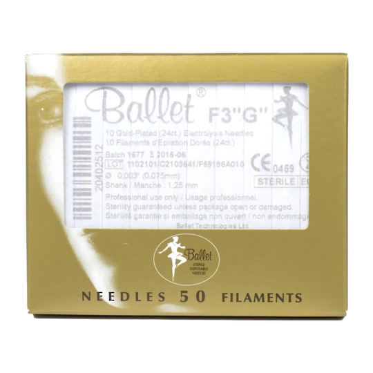 Ballet F3 Gold Electrolysis Needles - 50pk