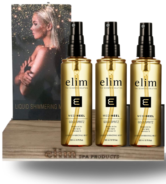 ELIM  Gold Spritz Retail Gold Spritz 250ml Bulk Purchase Offer & Stand