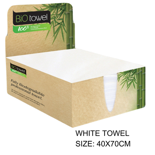 Bio Towel White 40cmx70cm Pack 50