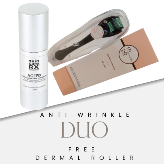 *Anti-Wrinkle Skin DUO:  SkincareRX AgeFix 30ml & Homecare Dermal Roller