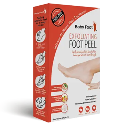 *Baby Foot -1 Hour Exfoliant Pack  (with 2 free Peel Enhancing Foot Soaks & Foot Mask)