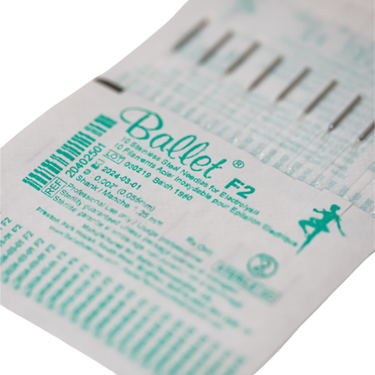 Ballet F2 Stainless Steel Electrolysis Needles - 10pk