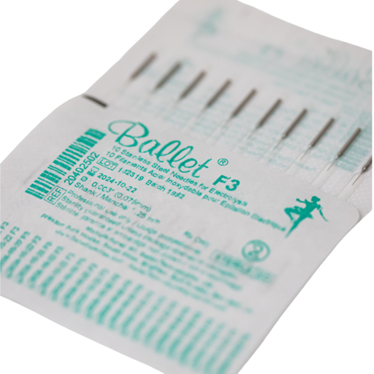 Ballet F3 Stainless Steel Electrolysis Needles - 10pk