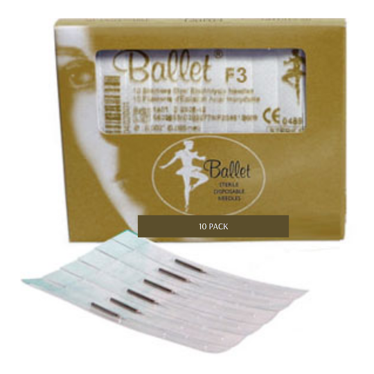 Ballet F3 Gold Electrolysis Needles - 10pk