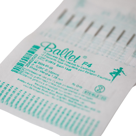 Ballet F4 Stainless Steel Electrolysis Needles - 10pk