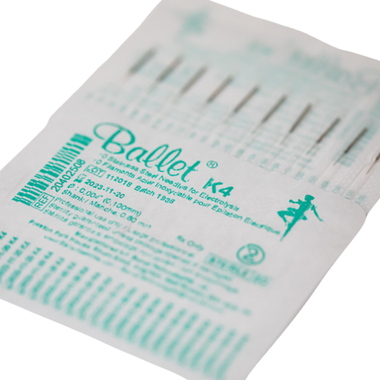 Ballet K4 Stainless Steel Electrolysis Needles - 50pk