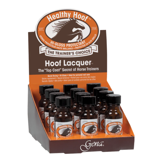 Gena Healthy Hoof Lacquer Retail Display & 12 Units