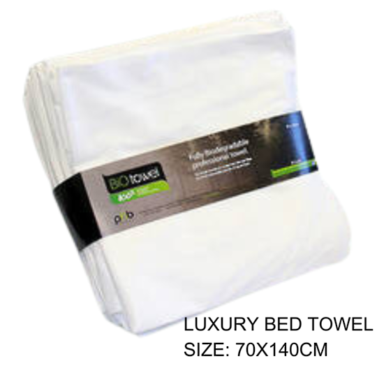 Bio Towel Bed White 70cmx140cm - 50pack